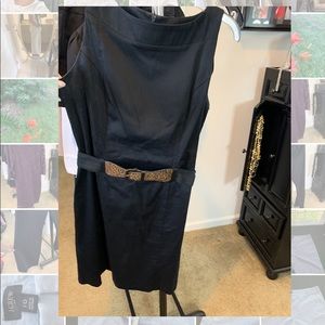 Black belted dress